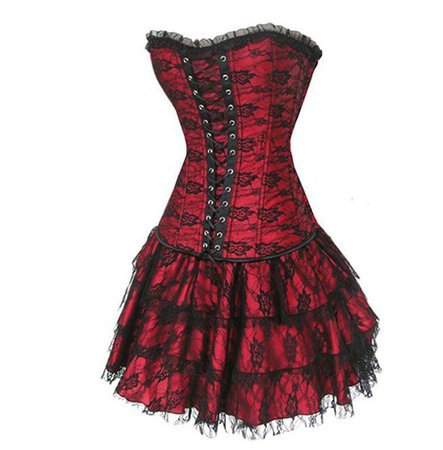 Steampunk Gothic Plus Size Sexy Lace Corset And Skirt | RebelsMarket