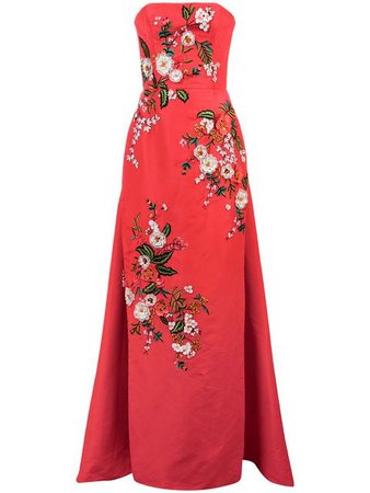 Carolina Herrera floral embroidered evening dress $10,990 - Buy Online SS19 - Quick Shipping, Price