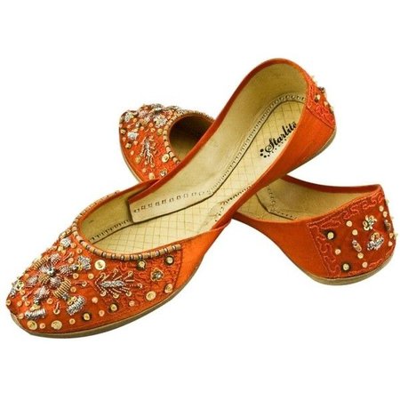 orange Indian shoes