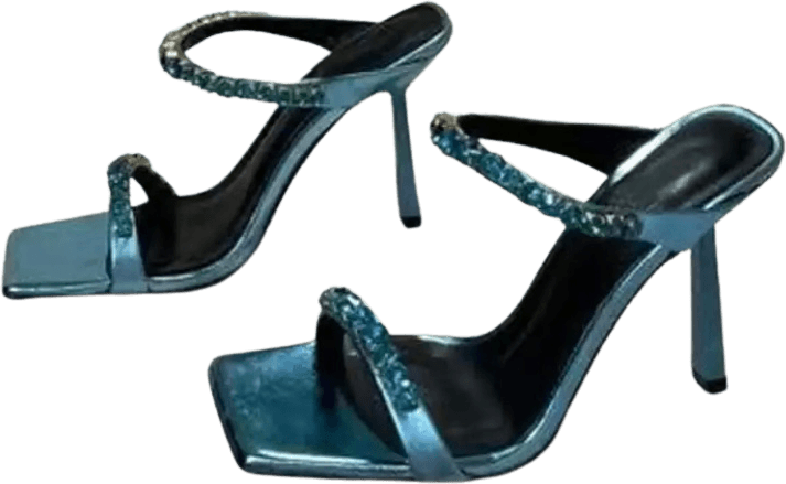 Aqua blue heels