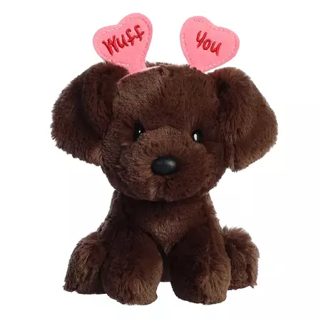 Aurora Val Pets 6" Wuff You Chocolate Lab Brown Stuffed Animal : Target