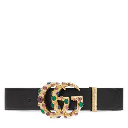 Gold-toned Chain Belt With Crystal Double G Buckle | GUCCI® US