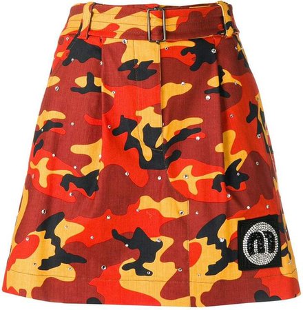 camouflage a-line skirt
