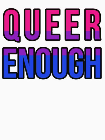 "Bisexual Pride "Queer Enough"" Tank Top by maiNuoire | Redbubble