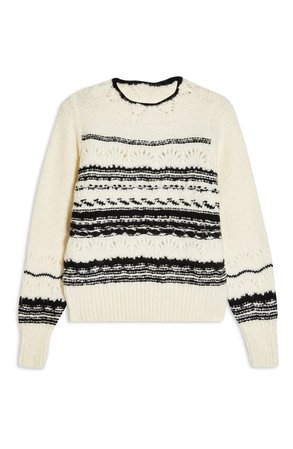 Topshop Pattern Crop Sweater | Nordstrom