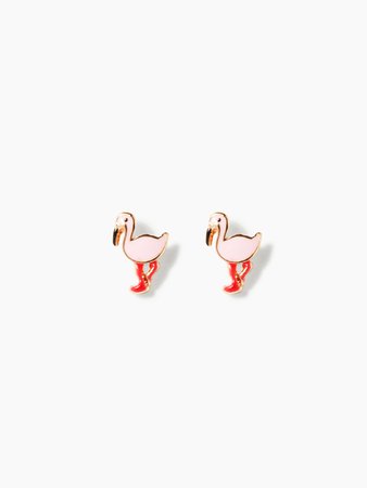 Flamingos Design Stud Earrings