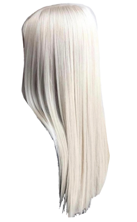white platinum blonde silver hair
