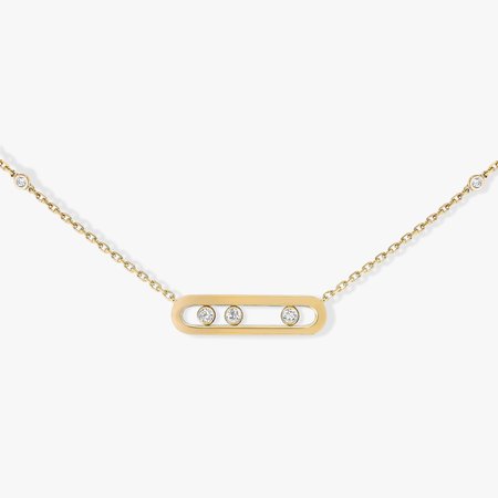 Yellow Gold Diamond Necklace Baby Move | Messika 04323-YG