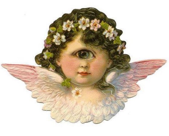 Cyclops Baby Angel Vintage Print