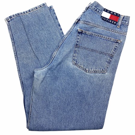 Vintage 90’s Tommy Hilfiger regular fit blue jeans.... - Depop