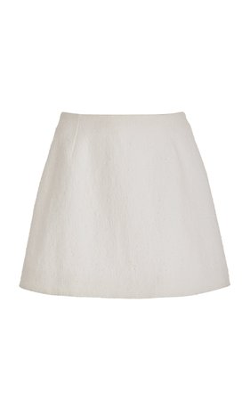 A-Line Cotton-Blend Mini Skirt By Carolina Herrera | Moda Operandi