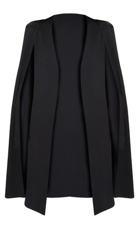 black cape blazer