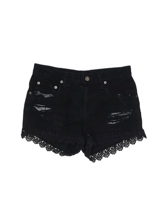 Carmar 100% Cotton Solid Black dyed Denim Shorts 24 Waist - 84% off | thredUP