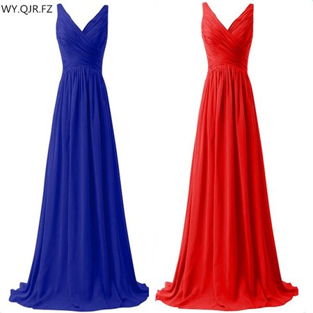 PTH1130#V neck Spaghetti Straps Long Lace up Red Blue Bridesmaid Dresses wedding party prom dress 2019 Bride ladies fashion-in Bridesmaid Dresses from Weddings & Events on Aliexpress.com | Alibaba Group