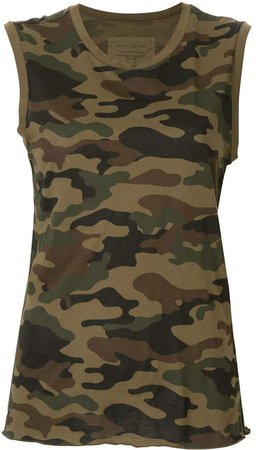 camouflage print tank top