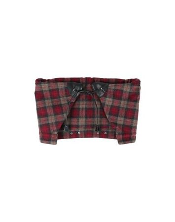 Dsquared2 Woman Belt Burgundy Size Onesize Wool In Red | ModeSens