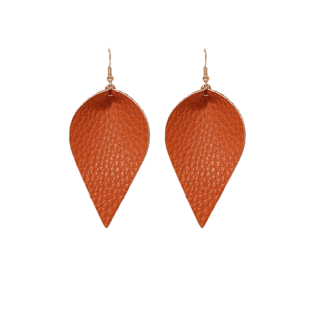 JESSICABUURMAN – MIKLE Leather Leaf Earrings - Pair