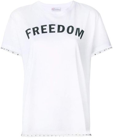 lace trim Freedom T-shirt