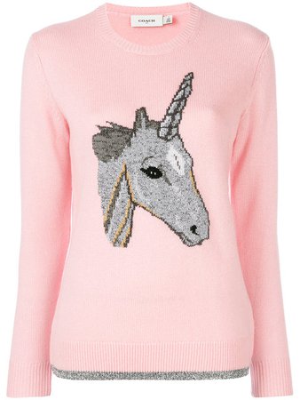 COACH unicorn sweater