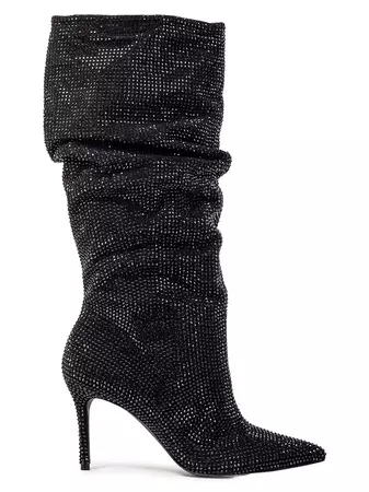 Shop Black Suede Studio Geni Suede Slouched Boots | Saks Fifth Avenue