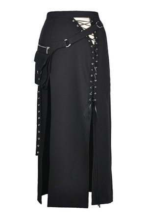 Charli Black Long Gothic Skirt by Dark in Love | Ladies