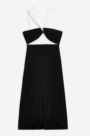 Twist Halter Neck Midi Dress | Topshop black