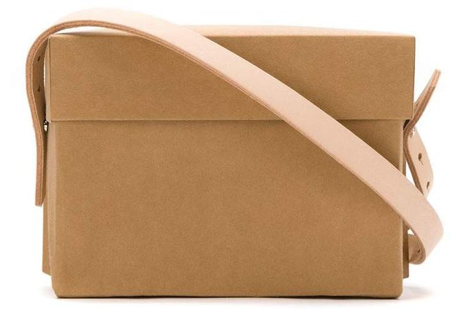Gloria Coelho paper bag with leather straps