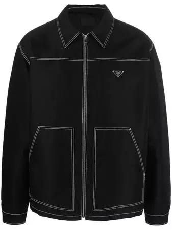 Prada contrast-stitching Shirt Jacket - Farfetch