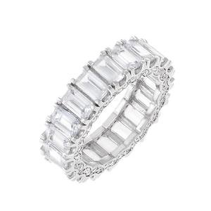Pavé Crowned Baguette Ring | Adina's Jewels