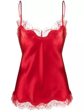 Sainted Sisters lace-trim Silk Camisole