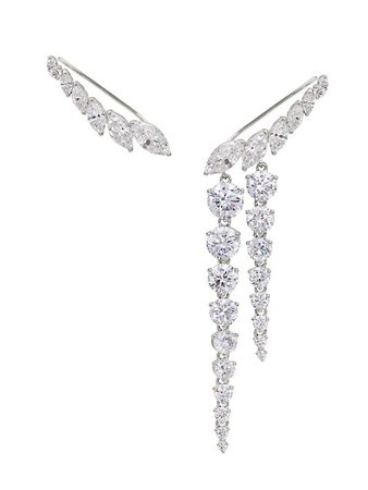 Buy Adriana Orsini Sterling Silver & Cubic Zirconia Mismatched Ear Crawlers up to 70% Off | Saks Fifth Avenue