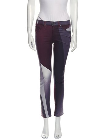 Rag & Bone Mid-Rise Skinny Leg Jeans - Purple, 8" Rise Jeans, Clothing - WRAGB351500 | The RealReal