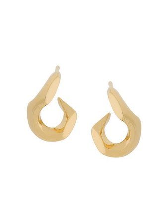 Annelise Michelson Pierced Chain Earrings DEE3G Gold | Farfetch