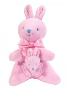 Kangaroo Baby Toy Pink Velvet Designed by Kate Finn Australia