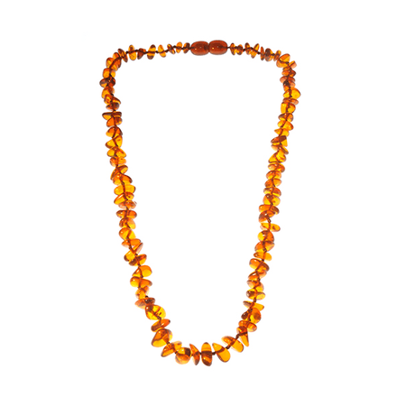 Polished amber necklace