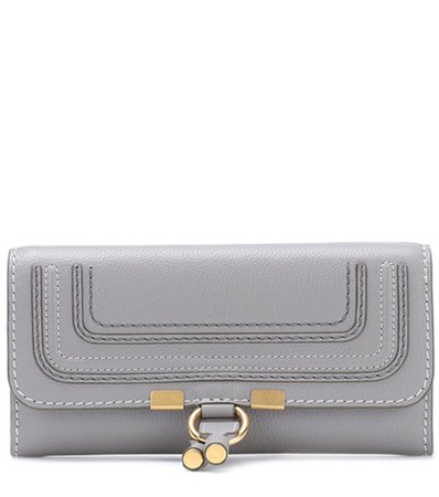 Marcie flap-over leather wallet