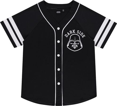 Amazon.com: STAR WARS Ladies Baseball Jersey - Darth Vader, Luke Skywalker and Baby Yoda Mesh Button Down Baseball Jersey (Black, XX-Large) : Clothing, Shoes & Jewelry