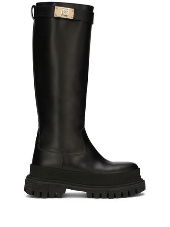 Dolce & Gabbana knee-high Leather Boots - Farfetch