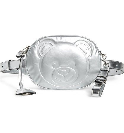 Moschino Silver Teddy Belt Bag | Nordstrom
