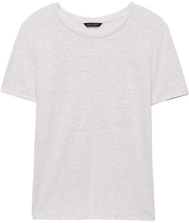 Linen Blend Cross-Back T-Shirt