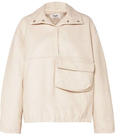 Frankie Shop - Xenia Faux-leather Top - Cream