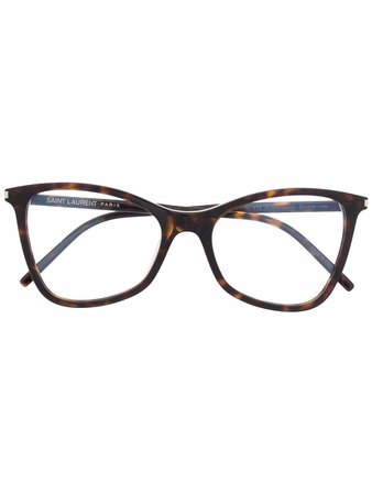 Saint Laurent Eyewear Jerry tortoise-shell Square Frames - Farfetch