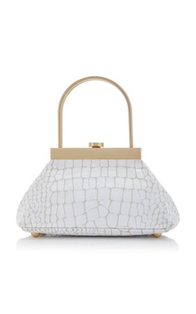 Mini Estelle Croc-Effect Leather Top Handle Bag by Cult Gaia | Moda Operandi