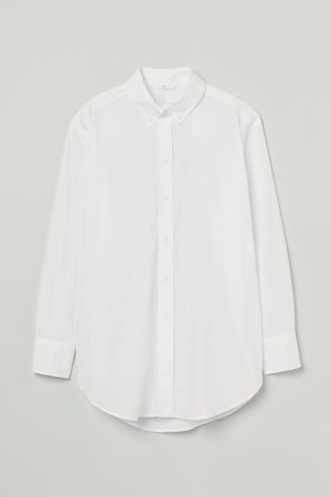 Cotton Shirt - White - Ladies | H&M CA