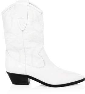 Women's Kaiegan Leather Cowboy Boots - White - Size 5