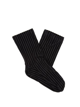 Ribbed velvet ankle socks | Darner Socks | MATCHESFASHION.COM AU