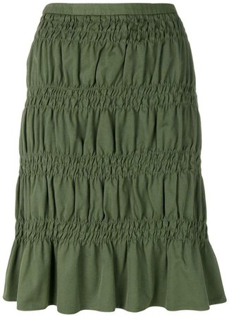 Pre-Owned gathered short skirt