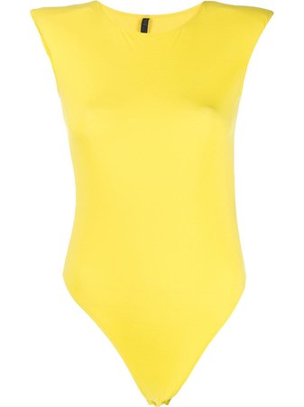 Unravel Project Cutout Back Bodysuit UWDD013E19114001Y100 Yellow | Farfetch