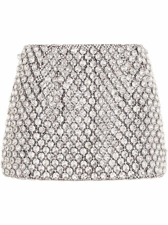 Dolce & Gabbana crystal-embellished leopard-print Miniskirt - Farfetch