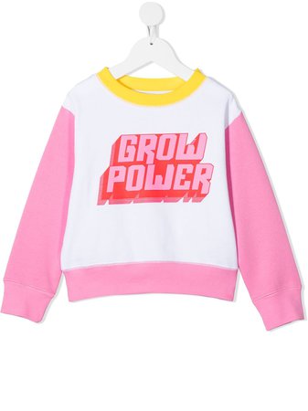 Shop pink & white Stella McCartney Kids colour-block sweatshirt with Express Delivery - Farfetch